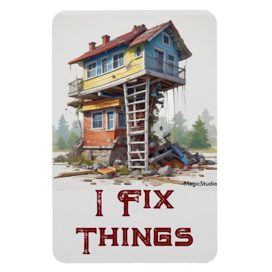 AI I repariert flexibel gestaltbare Dinge Magnet (Vertikal)