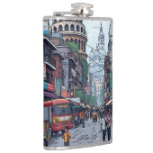 Ai Illustration von Kalkutta, Indien Flachmann (Rechts)