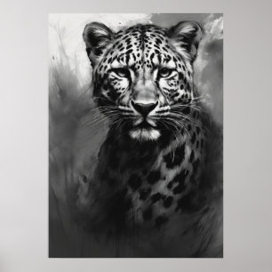 Ai Image, Kohlefaser. Leopard Poster
