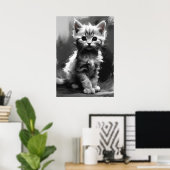 Ai Image, Kohlefaser. Niedlich Kitten Poster (Heimbüro)