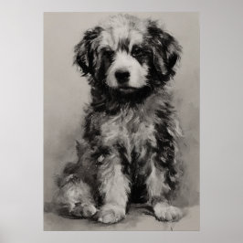 Ai Image, Kohlefaser. Niedliche Welpe Poster