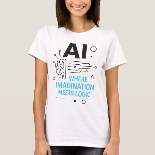 AI Imagination Meets Logic T-Shirt | Creative Tech (Vorderseite)