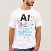 AI Imagination Meets Logic T-Shirt | Creative Tech (Vorderseite)