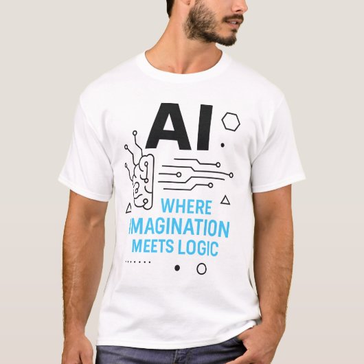 AI Imagination Meets Logic T-Shirt | Creative Tech (Vorderseite)