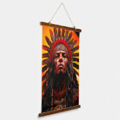 Ai Indian Artwork Wandteppich Mit Holzrahmen (Gewinkelt)