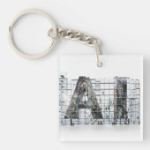 AI Industrial Letterform Architecture Art  Schlüsselanhänger (Vorderseite)