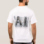 AI Industrial Letterform Architecture Art T-Shirt (Rückseite)
