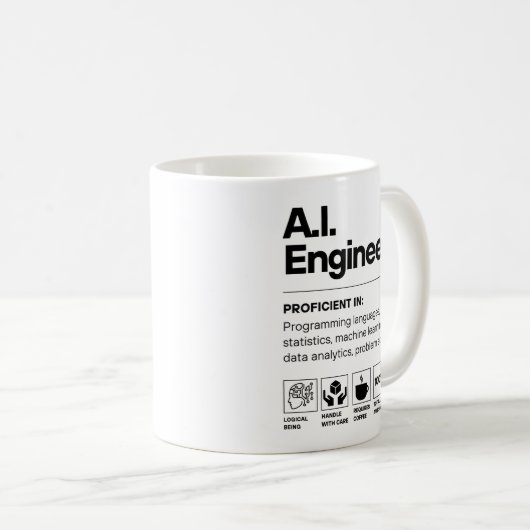 AI-Ingenieur Kaffeetasse (VorderseiteRechts)