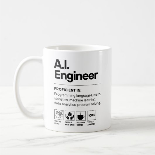 AI-Ingenieur Kaffeetasse (Links)