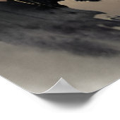 AI Ink Zeichnend Landschaftsposter Poster (Ecke)