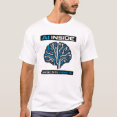 “AI Inside — Handle With Prompts” T-Shirt (Vorderseite)