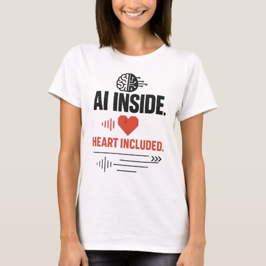 AI Inside Herz T-Shirt (Vorderseite)