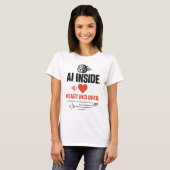 AI Inside Herz T-Shirt (Vorne ganz)