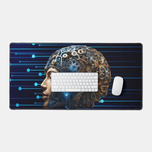 AI Inspiriert, benutzerdefiniertes großes Schreibt Schreibtischunterlage (Tastatur & Maus)