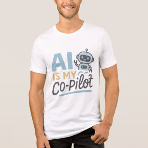 AI ist mein Co-Pilot - Niedliches Robot Tech Desig Tri-Blend Shirt