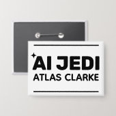 AI Jedi™-Button (Anpassen!) Button (Vorderseite/Rückseite)