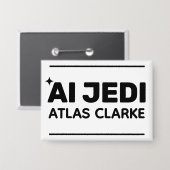 AI Jedi™ Button (Customize It!) (Vorderseite/Rückseite)
