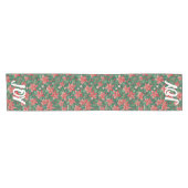 AI Joy Holly und Poinsettia Table Runner Kurzer Tischläufer (Horizontal)