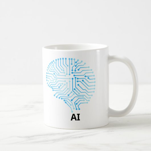 AI-Kaffee-Tasse - Zukunftsorientiertes, technisch  Kaffeetasse (Rechts)