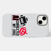 AI korrigierte meinen Joke.w L Gray Case-Mate iPhone Hülle (Rückseite (Horizontal))