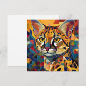 AI Kubism Cat Feiertagskarte (Vorne/Hinten)