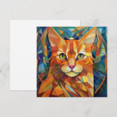 AI Kubism Cat Feiertagskarte (Vorne/Hinten)