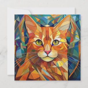 AI Kubism Cat Feiertagskarte