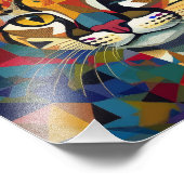 AI Kubism Cat Fotodruck (Ecke)