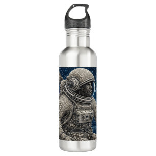 Ai-Kunst Astronaut im Weltraum Edelstahlflasche