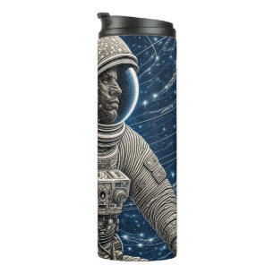 Ai-Kunst-Astronaut im Weltraum Thermosbecher