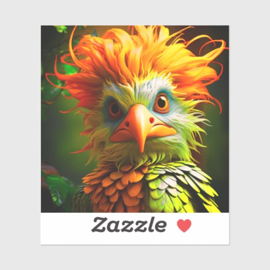 Ai Künstlerisch Bird Aufkleber (Blatt)