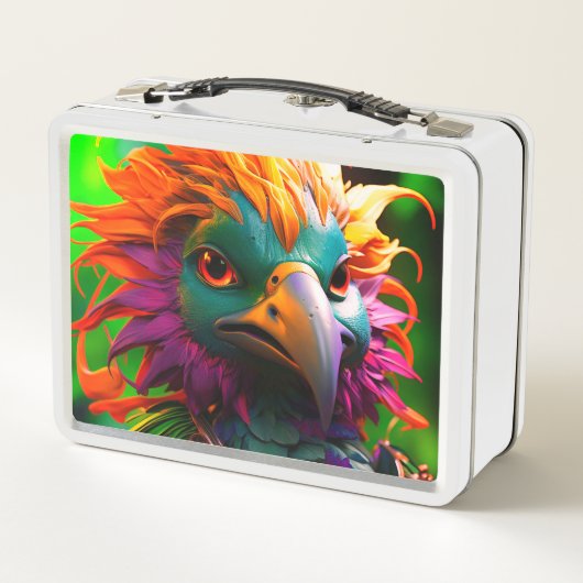 Ai Künstlerisch Bird Metall Brotdose (Rückseite)