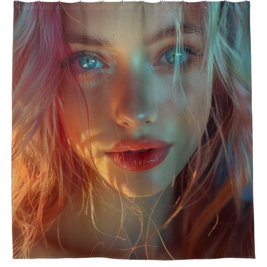 AI Lady Duschvorhang (Vorderseite)