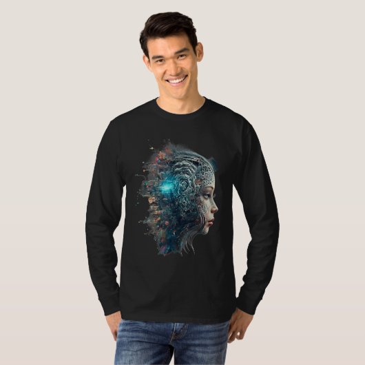 AI Machine Learning  Cool Artificial Intelligence T-Shirt (Vorne ganz)