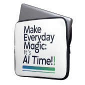 AI Magic Tech Ärmel – Everyday Enchantment Design Laptopschutzhülle (Vorderseite Links)