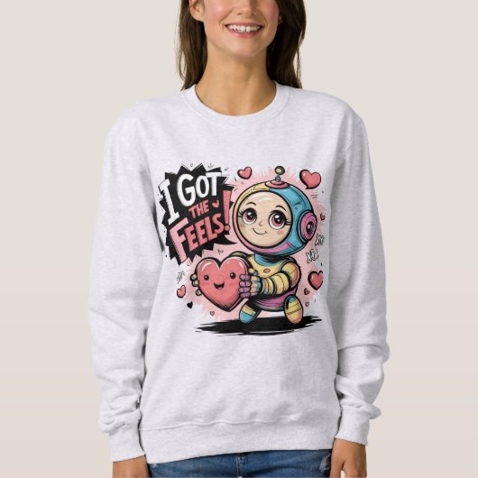 AI Memes Chatbots haben auch Gefühle Sweatshirt (Vorderseite)