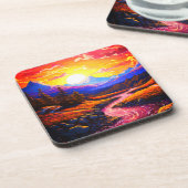 Ai Mountains Getränkeuntersetzer (Linke Seite)