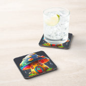 Ai Mushroom House Getränkeuntersetzer (Rechte Seite)