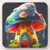 Ai Mushroom House Getränkeuntersetzer (Vorderseite)