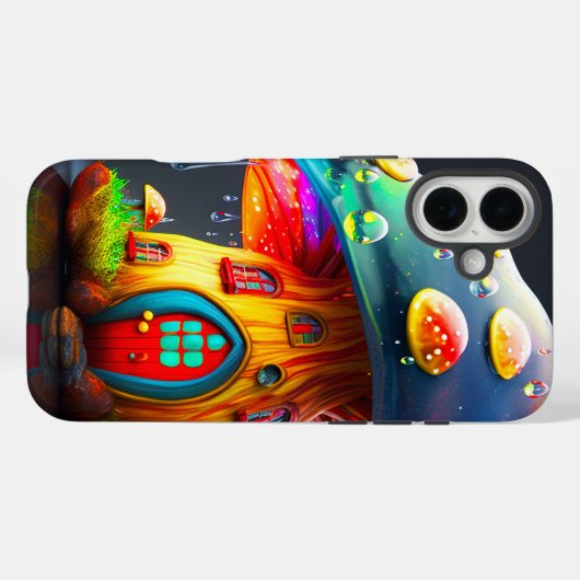 AI Mushroom House Phone Case (Rückseite (Horizontal))