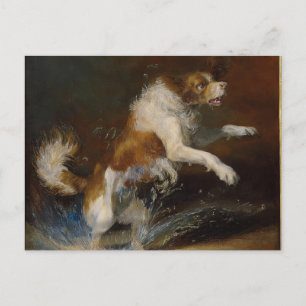 AI Nass Hund Postkarte