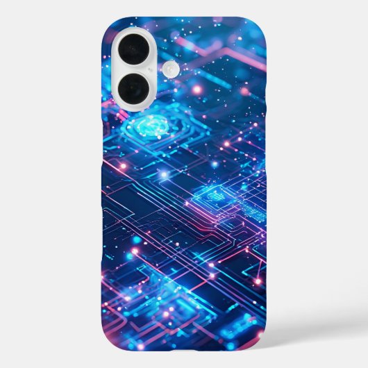 AI Neon-Raster Case-Mate iPhone Hülle (Rückseite)