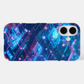 AI Neon-Raster Case-Mate iPhone Hülle (Rückseite (Horizontal))