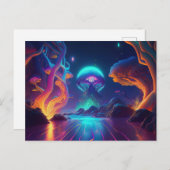 AI Neon Trees Postkarte (Vorne/Hinten)