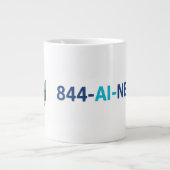 AI-Nerd-Riesenbecher: Treib deinen Code mit 844-AI Jumbo-Tasse (Vorderseite)