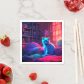 Ai Niedlich Cat Serviette (Beispiel)