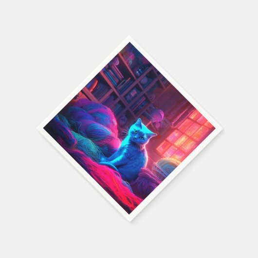 Ai Niedlich Cat Serviette (Ecke)