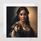 AI Noblewoman Feiertagskarte (Vorne/Hinten)