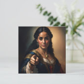 AI Noblewoman Feiertagskarte (Stehend Vorderseite)