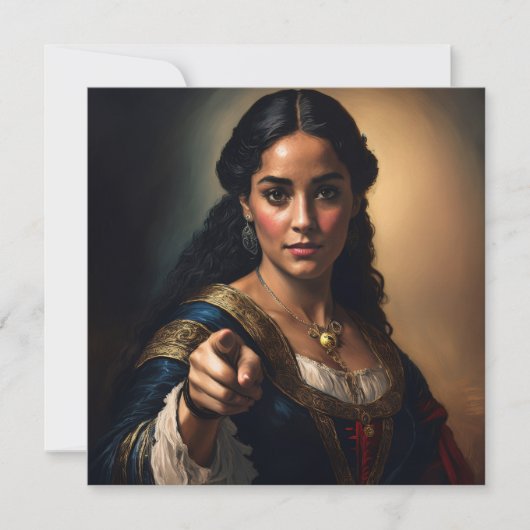 AI Noblewoman Feiertagskarte (Vorderseite)